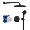 GROHE Precision set de douche encastré - 25cm - rond - douchette 2 jets - noir mat SW1126466