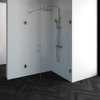 Saniclass Create douchecabine 2-delig 100x100cm profielloos met antikalk en 8mm veiligheidsglas geborsteld RVS SW224119 Saniclass Create douchecabine 2-delig 100x100cm profielloos met antikalk en 8mm veiligheidsglas geborsteld RVS SW224119