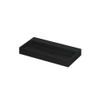 Ink United lavabo - 90x45x11cm - vasque centrée - sans trou de robinet - noir mat SW207332