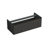 Forzalaqua Reno 2.0 meuble sous-lavabo 120x51x40cm avec 1 tiroir sans poignée avec softclose Chêne massif Black oiled SW492339