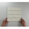 ÉCHANTILLON Terravito Pavero carreau mural - 7,5x30cm - 8,6mm - Rectangulaire - Crème mat SW736213