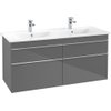 Villeroy en boch Venticello wastafelonderkast 125.3x59cm 4x lade glossy grey GA43421 Villeroy en boch Venticello wastafelonderkast 125.3x59cm 4x lade glossy grey GA43421