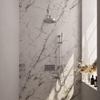 BRAUER Stripe Thermostatische Inbouw Regendouche - drukknoppen - SET 31 - 25cm douchekop - rechte muurarm - staaf handdouche - doucheslang - geïntegreerde glijstang - chroom SW1434770