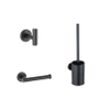 Adema Sparkle 2.0 Ensemble WC - porte-rouleau - crochet à serviette - porte-brosse de toilette - noir mat SW1413910