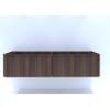 H&R badmeubelen Juice Wastafelonderkast - 180x45x40cm - afgeronde hoeken - 3D-front - 2 lades - geïntegreerde greep - dark oak SW867723