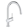 GROHE GROHE Robinet de cuisine avec bec ronde tournant et aérateur extractible EcoJoy chrome 0437520