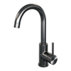 Brauer Gunmetal carving Mitigeur de lavabo posé - haut - pivotant - bec rond - modèle a - PVD - gunmetal brossé SW715780