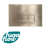 FugaFlow Eccelente Press Bedieningsplaat - bedieningspaneel voor Geberit UP320 inbouwreservoir - dualflush - rechthoekige knoppen - metaal goud geborsteld SW1123654