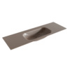 Mondiaz BIG small Smoke solid surface inbouw wastafel 140cm midden SW432309 Mondiaz BIG small Smoke solid surface inbouw wastafel 140cm midden SW432309