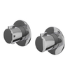 IVY Pact Partie apparente - pour mitigeur thermostatique encastré - inverseur 2 voies arrêt/inversion - Symmetry - rosace ronde - Chrome SW1031050