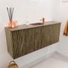 Mondiaz JOYA-DLUX 100cm meuble de toilette - couleur Dusk - Vasque FAYE position Milieu 1 trou de robinet couleur Arena. SW1425754