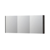 INK SPK2 spiegelkast – 180x74x14 cm – 3 deuren, dubbelzijdige spiegeldeuren – Houtskool eiken SW439907