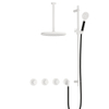 Hotbath Cobber IBS70 Regendoucheset - inbouw - 30cm plafondarm - 30cm ronde hoofddouche - 3 standen handdouche - glijstang - mat wit SW678217