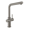 Grohe Blue Home Keukenkraan - L-Uitloop - 1-gats - filterfunctie - plat licht en bruisend water - brushed hard graphite (antraciet) SW354696