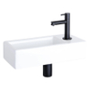 Differnz Hura fonteinset 37.5x18.5x9cm keramiek recht mat zwart SW285500 Differnz Hura fonteinset 37.5x18.5x9cm keramiek recht mat zwart SW285500
