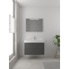 Bruynzeel Box badmeubelset 90x45cm 1 kraangat 1 wasbak 2 lades met spiegel met softclose composite grafiet SW383991 Bruynzeel Box badmeubelset 90x45cm 1 kraangat 1 wasbak 2 lades met spiegel met softclose composite grafiet SW383991