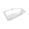 Xenz Society Baignoire d'angle - 160x90x53 - vidage Central - Droite - acrylique - blanc SW103350