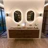 Mondiaz CIRO-DLUX Badkamermeubelset - 170x45x50cm - Solid surface wastafel Sombra - 2 wasbak Dubbel - zonder kraangaten - 4 lades - Dusk SW1533435