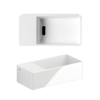 Clou New Flush lave-mains 35x18cm inclus ensemble de vidage sans trou de robinet Céramique Blanc SW398985