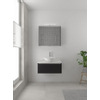 Bruynzeel Giro badmeubelset 49x75x46cm 1 wasbak 1 lade met spiegelkast met softclose composite zijde zwart SW384240 Bruynzeel Giro badmeubelset 49x75x46cm 1 wasbak 1 lade met spiegelkast met softclose composite zijde zwart SW384240