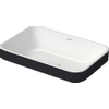Duravit HappyD 2 Plus waskom rechthoekig zonder kraangat zonder overloop 60x40cm met keramische afdekkap wit/mat antraciet SW297033 Duravit HappyD 2 Plus waskom rechthoekig zonder kraangat zonder overloop 60x40cm met keramische afdekkap wit/mat antraciet SW297033