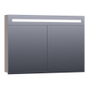 Saniclass 2.0 Spiegelkast - 100x70x15cm - verlichting geintegreerd - 2 links- en rechtsdraaiende spiegeldeuren - MDF - mat taupe SW371633