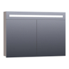 Saniclass 2.0 spiegelkast 100x70x15cm verlichting geintegreerd rechthoek 2 draaideuren Mat Taupe MDF SW371633 Saniclass 2.0 spiegelkast 100x70x15cm verlichting geintegreerd rechthoek 2 draaideuren Mat Taupe MDF SW371633