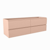 Mondiaz Hay Meuble sous vasque - 150x45x50cm - 4 tiroirs - softclose - 1 découpe gauche - Rosee SW1016075