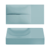 Clou Vale lave-mains 38 cm sans trou de robinet à droite bleu mat céramique SW809552