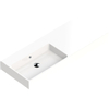 Thebalux Lavabo quadro 120cm céramique 1x cuve à gauche sans trou de robinet blanc SW717312