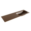 Mondiaz BIG small Rust solid surface inbouw wastafel 140cm rechts SW431947 Mondiaz BIG small Rust solid surface inbouw wastafel 140cm rechts SW431947