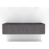 H&R badmeubelen Juice Wastafelonderkast - 180x45x40cm - afgeronde hoeken - 2 lades - geïntegreerde greep - wenge SW867610
