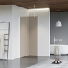 Fortifura Galeria Douche à l'italienne - 80x200cm - Fumé - Bras plafond - Blanc mat SW957649