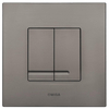 Wisa XS Bedieningspaneel - vierkant - 16x16x1 - dualflush - kunststof - titanium zwart SW1447011