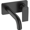 Hansgrohe Vernis Shape 1 greeps wastafelkraan - inbouw - voor wandmontage - voorsprong 20 - 7 cm - mat zwart SW651488