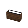 INK P2o Wastafelonderkast - 120x45x65cm - 2 lades - push to open - met rechte opdekfronten - MFC - Koper eiken SW207457
