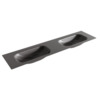 Mondiaz BIG small Darkgrey solid surface inbouw wastafel 190cm dubbel SW434271 Mondiaz BIG small Darkgrey solid surface inbouw wastafel 190cm dubbel SW434271