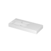 INK Unlimited lavabo - 100x45x11cm porcelaine gauche sans trou de robinet - blanc brillant SW956204