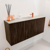 Mondiaz JOYA-DLUX 90cm toiletmeubel - kleur Walnut - Wastafel FAYE positie Midden 1 kraangat kleur Ostra. SW1422633
