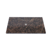 Saniclass Dark Emperador plan sous vasque - 80x46cm - sans trous de robinet - 1 découpe pour le siphon - pierre naturelle marbrée SW1242384