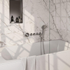 Brauer Brushed Edition Mitigeur baignoire encastrable avec bec déverseur 3 jets douchette et avec partie encastrable ColdStart Nickel brossé PVD SW374414