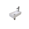 Ink Versus pack lave-mains – 36 x 18 x 9 cm – polystone blanc brillant – perçage à droite – robinet chromé SW157991
