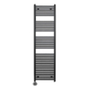 Sanicare Lumara Radiateur electrique - 170x50cm - 1026W - thermostat chrome - en bas à gauche - aluminium - noir mat SW1581511