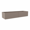MONDIAZ Loor meuble bas 150cm 2 tiroirs couleur Smoke SW488306