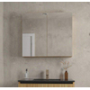 Saniclass Holz Base Armoire miroir - 80x70cm - chêne SW773979