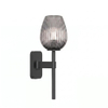 Astro Tacoma Single Applique/Plafonnier - 230V - IP44 - ovale - cannelé - verre fumé - noir mat SW1566431