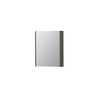 INK SPK2 Spiegelkast - 60x14x74cm - 1 deur - dubbelzijdige Spiegel - schakelaar en stopcontact - MDF lak Mat beton groen SW440070
