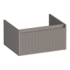 BRAUER Hope Wavy wastafelonderkast 60 1 softclose lade greeploos - 1 sifon uitsparing - mat taupe SW1198929