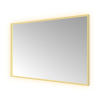 Hotbath &MORE Spiegel - 120x80cm - directe en indirecte LED - color changing - spiegelverwarming - dimbaar - met afstandsbediening - RVS 316 - PVD - geborsteld messing goud SW1246031