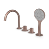Hotbath Buddy Combinaison de bord de baignoire - avec bec - mitigeur monocommande - Cuivre brossé PVD SW1246273